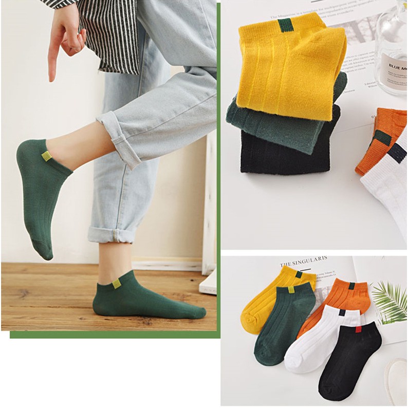 【CT】Kaos Kaki Polos 6 Garis Unisex Fashion Wanita/Pria Kaos Kaki  Murah #kk 16