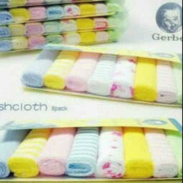 BABY NEW BORN  Garber Washcloth Sapu Tangan  Bayi Anak 8in1