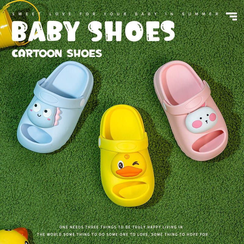 Sandal Anak Bayi Karakter Lucu Pop Up / Slide Sepatu Bayi