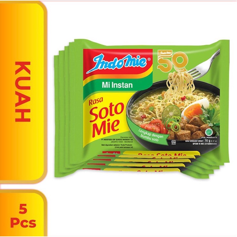 

indomie kuah soto per pack isi 5 pcs
