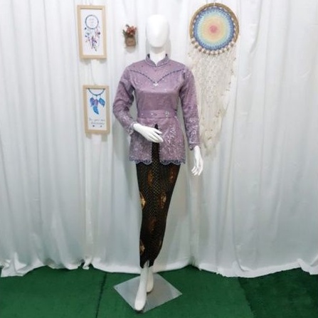 kebaya encim modern mutiara magenta