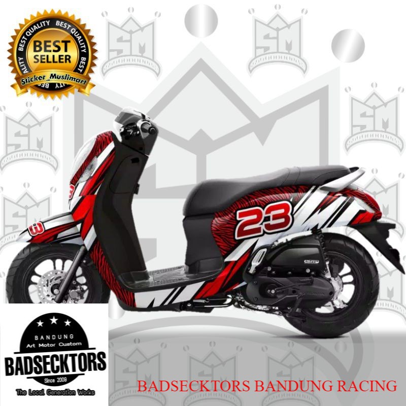 Decal Sticker New Scoopy 2021 grafis warna cafe racer keren