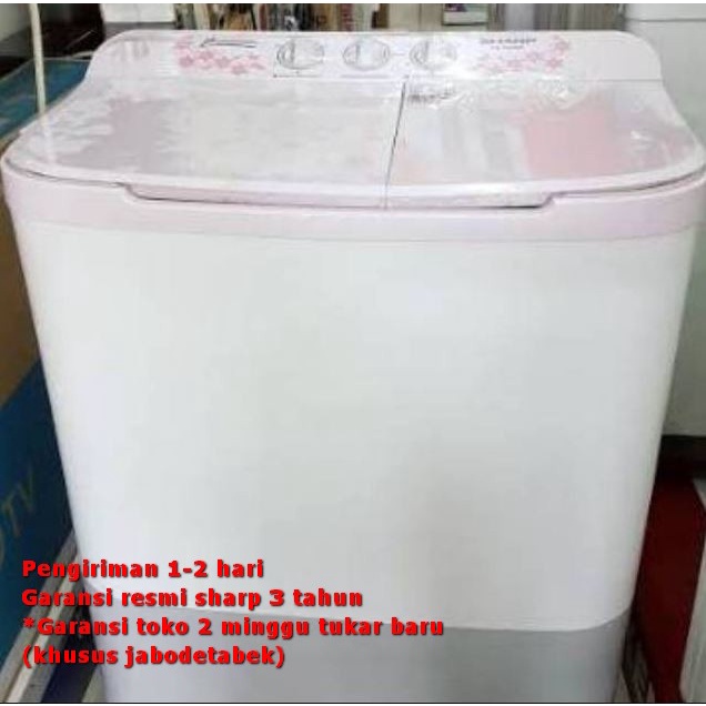 MESIN CUCI SHARP EST-90MW 8 KG 350 WATT 2 TABUNG