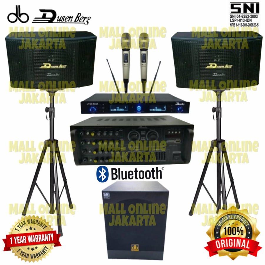 Paket Karaoke Dusenberg 10 inch Subwoofer 12 inch fullset sound system