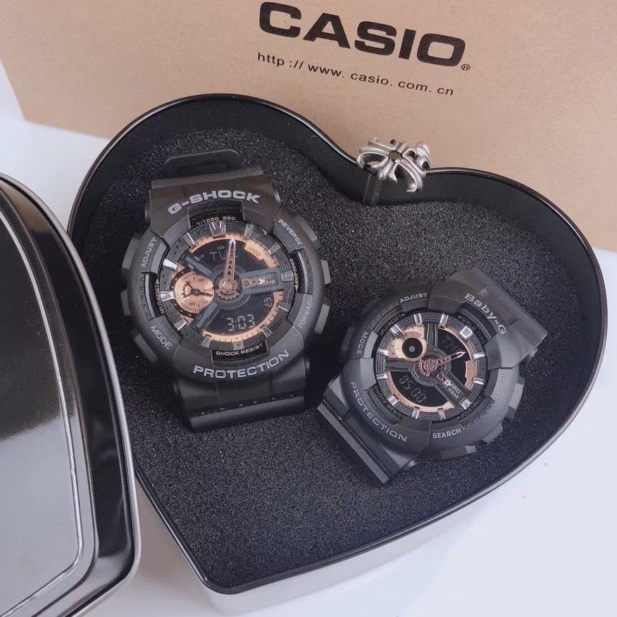 Casio Gshock Couple GA-110 &amp; BA-110 Dualtime - Box Fullset