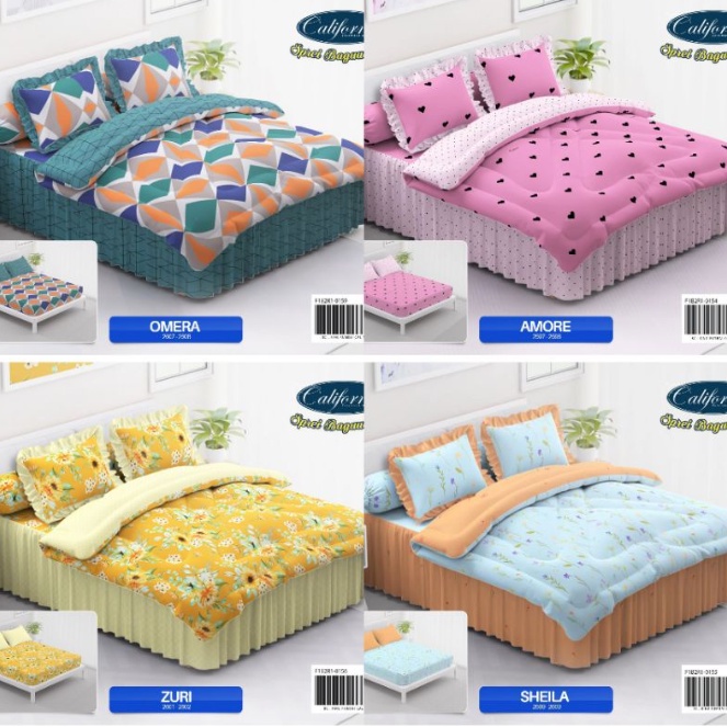 ❤ IJN ❤ Sprei California 180x200 New motif ( King size )