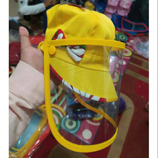 topi face shield baseball anak balita COD ready