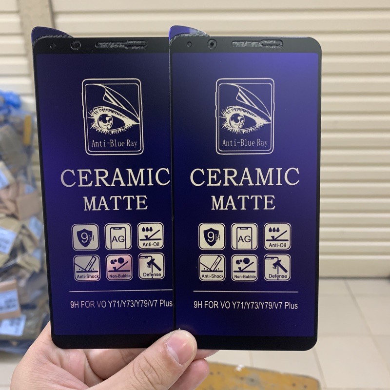 Vivo Y71 Y73 Y79 V7 Plus Ceramic Matte Blue Ray Screen Guard Anti Radiasi Full Cover - UA