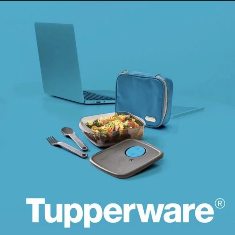 [Risyamel.co] Ready Stok Tupperware Serving Center Ungu - Piring Gelas Toples Besar Kotak Bekal dan 