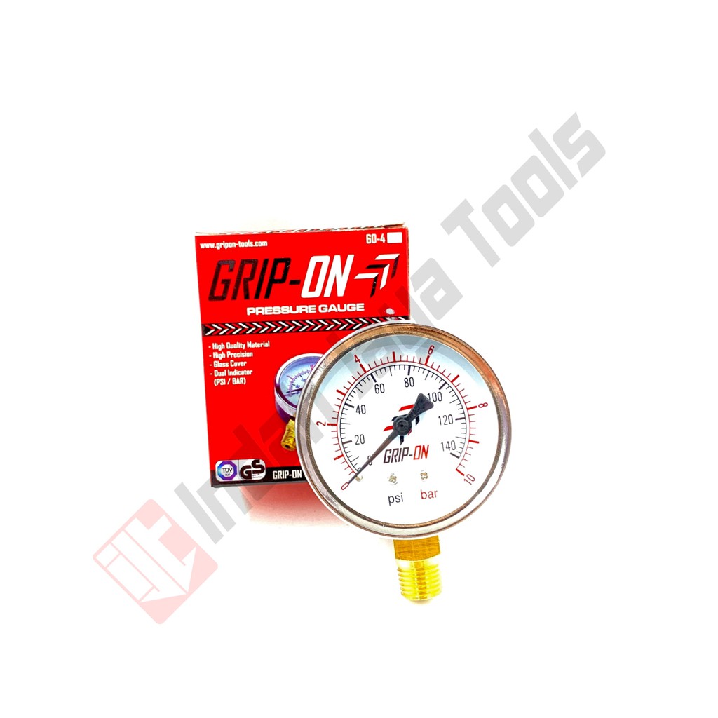 GRIP ON 60-4 Manometer 10 16 25 Bar - Pressure Gauge Ukuran Angin