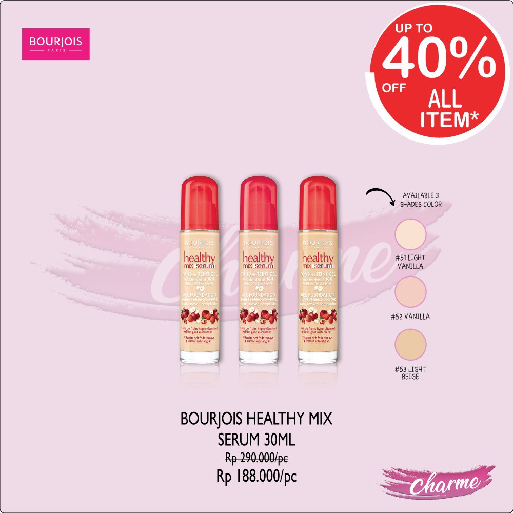 (READY &amp; ORI!) Bourjois Serum Foundation Healthy Mix alas bedak