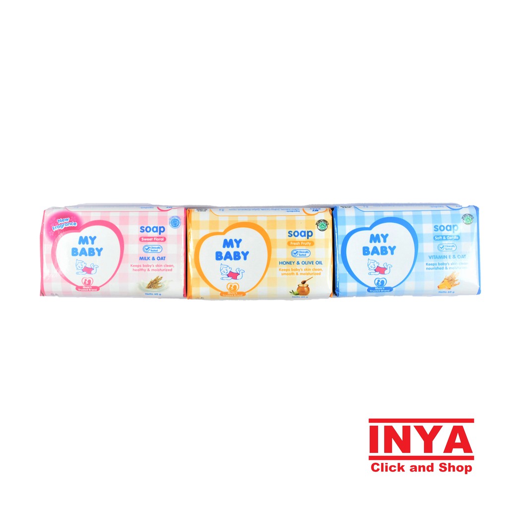 MY BABY SOAP SOFT AND GENTLE, VITAMIN E AND OAT 60gr - Sabun Bayi