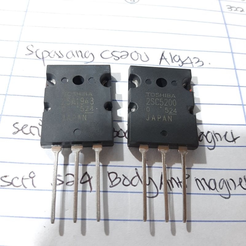 TRANSISTOR FINAL TOSHIBA C5200 A1943 ORIGINAL