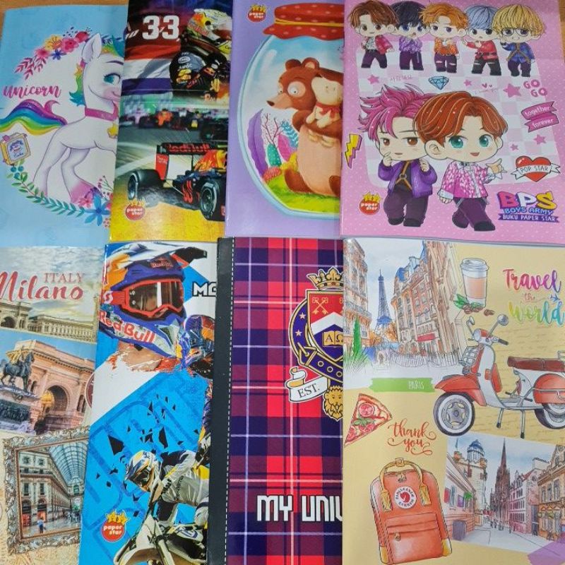 

Buku Tulis Quarto Paperstar 38Lbr / Buku Tulis Motif Travel