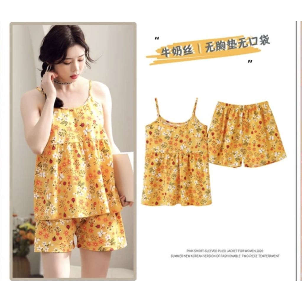 baju tidur tanktop tali wanita bahan spandex import-4.