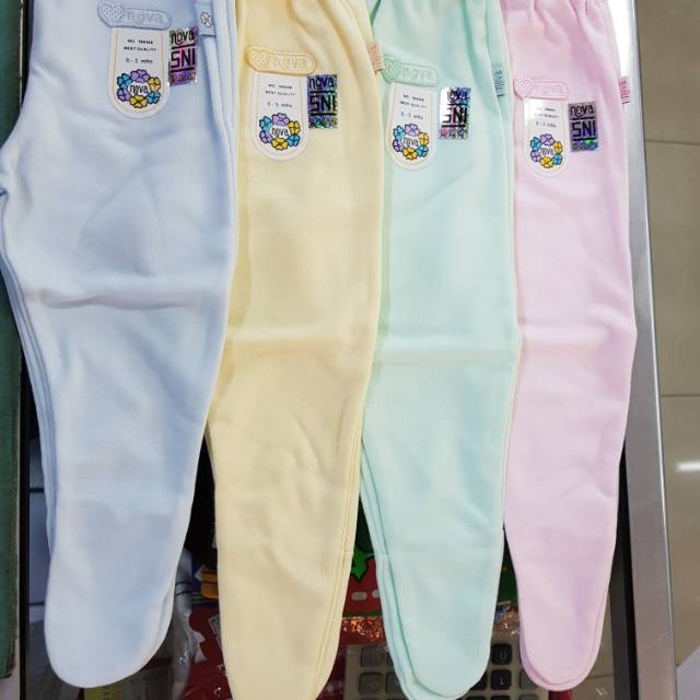 Celana panjang nova 0'-3 3-6 baby tutup kaki