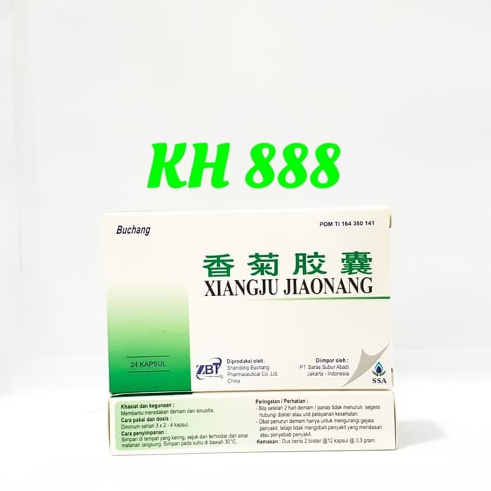 Obat Cina China  Xiangju Jiaonang - Obat demam , sinusitis  Resep Leluhur