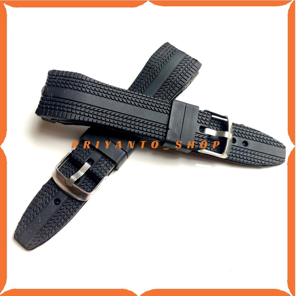 STRAP TALI JAM TANGAN LASEBO 981 RUBBER TALI JAM LS-981 LSB 981 HITAM