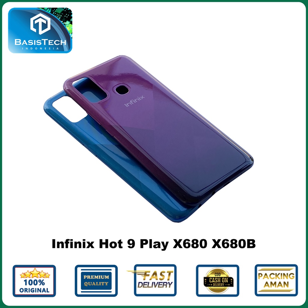 BACK COVER BACKDOOR INFINIX HOT 9 PLAY X680 X680B - BASISTECH ORIGINAL QUALITY