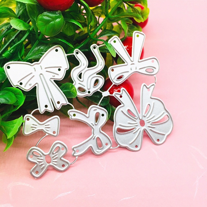 Cetakan Stensil Cutting Dies Motif Pita Bahan Metal Untuk Scrapbook / Craft Diy / Kartu