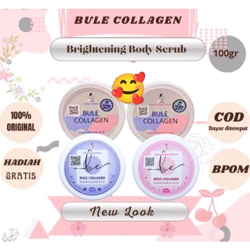 BULE COLLAGEN BRIGHTENING BODY SCRUB PENCERAH KULIT