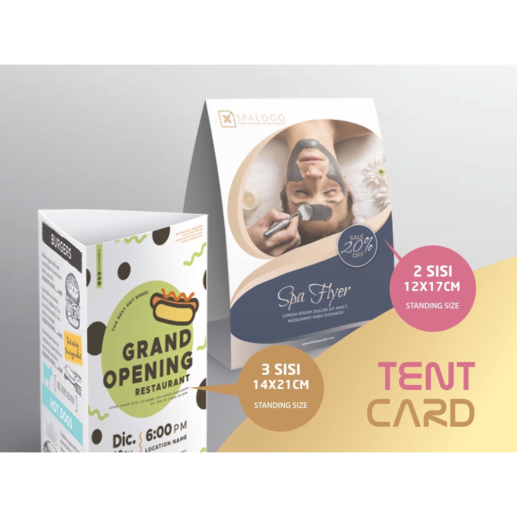 

CETAK TENT CARD STANDING MENU