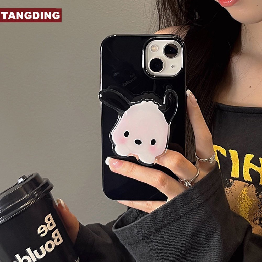 【COD Tangding】Sanrio Pacha Stand Grip Holder Handphone Bentuk Anjing Warna Putih