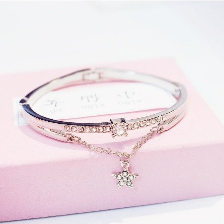 [EMARTSHOP] Gelang Tangan Titanium C9 Energi Magnetik Om Mani Padme Hum Gelang Wanita-7