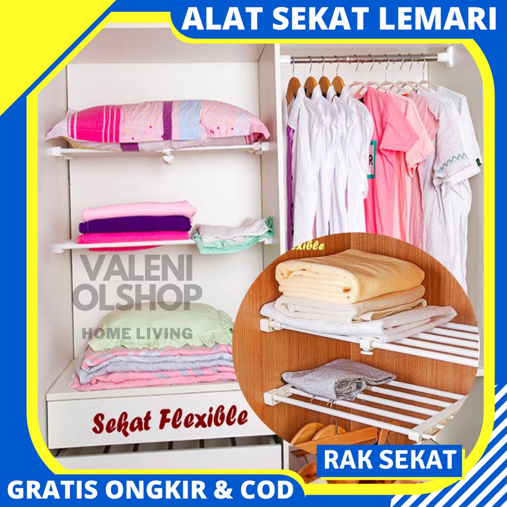 alat penyekat lemari pakaian alat sekat laci rak kabinet fleksibel Sekat lemari Pakaian rak baju
