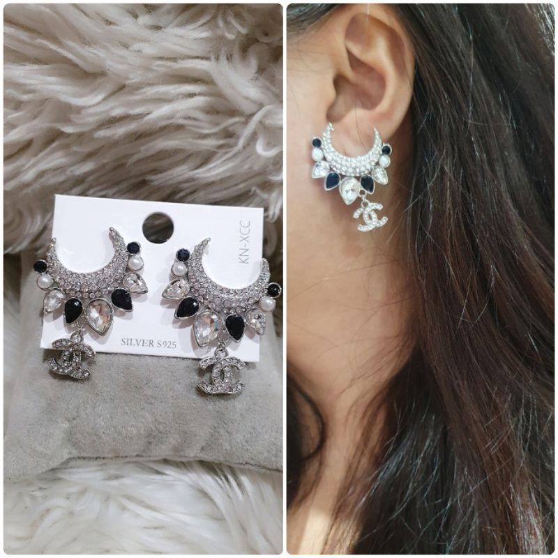 Anting Silver925 Perak Mata kilau Anti Karat anti alergi anting Zircone premium berlian kilap N-216
