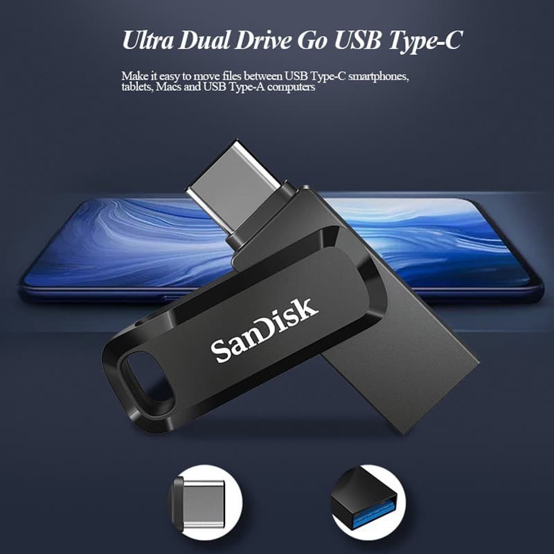 SanDisk Ultra Dual Drive Go USB Type-C Flashdisk OTG 32GB 150Mb/s