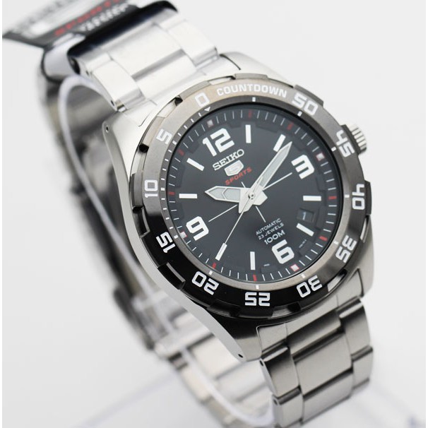 Seiko 5 Sports SRPB81K1 Black Dial Countdown - Jam Tangan Pria SRPB81