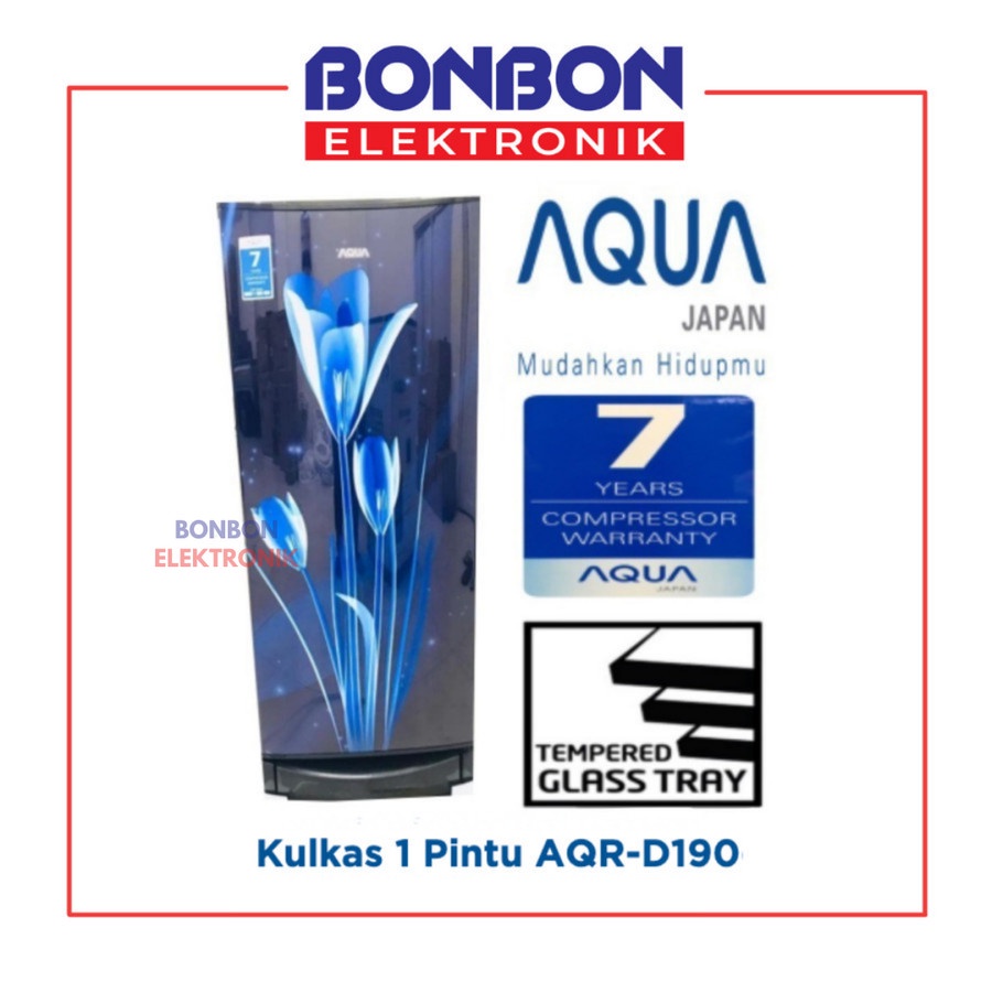 AQUA Kulkas 1 Pintu 160L AQR-D190 / AQRD 190 / AQRD190 (DS/LS/LB/LK)