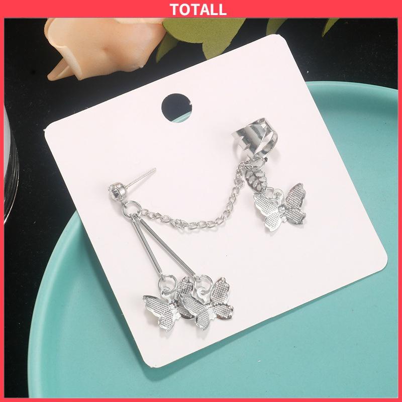 COD Klip telinga pejantan kupu-kupu klip tulang telinga anting-anting siswa-Totall