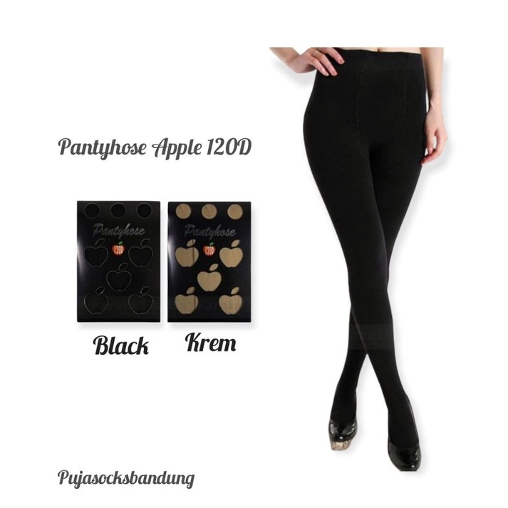 Stocking Pantyhose Celana apple 120 denier Hitam Krem Stocking Celana Panjang Tebal Stocking Wanita 