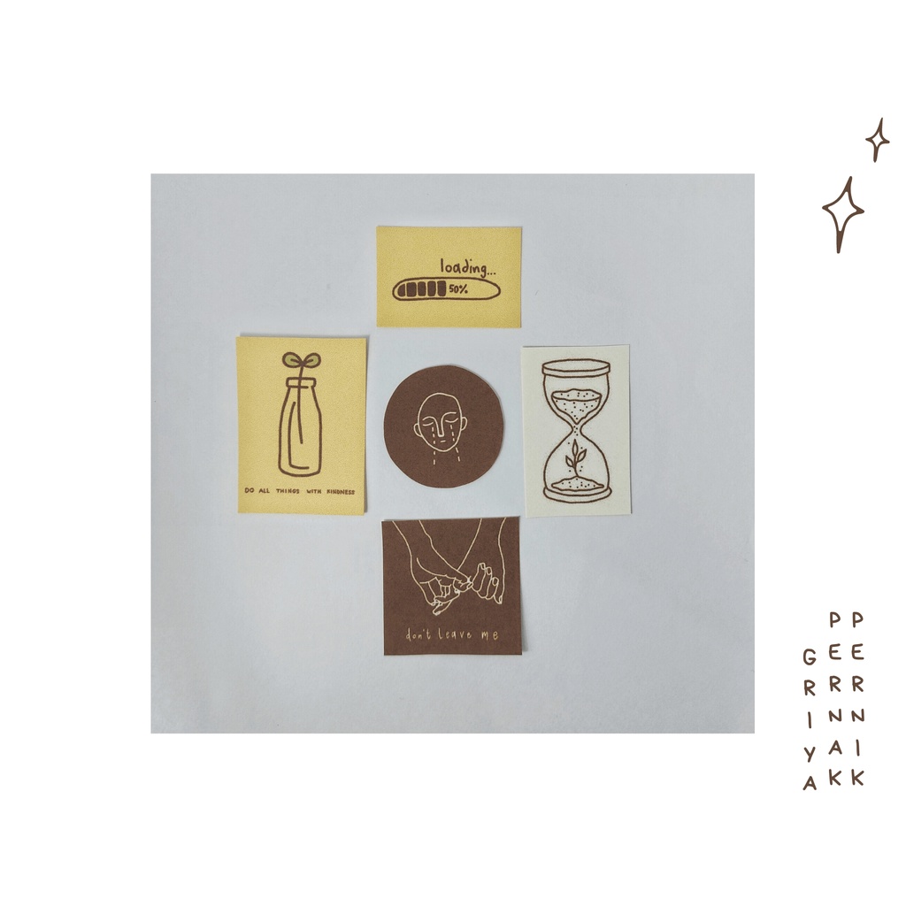 

Pernak Pernik - Stiker Set Deco Part 1 Square | Stiker Aesthetic Jurnal Scrapbook