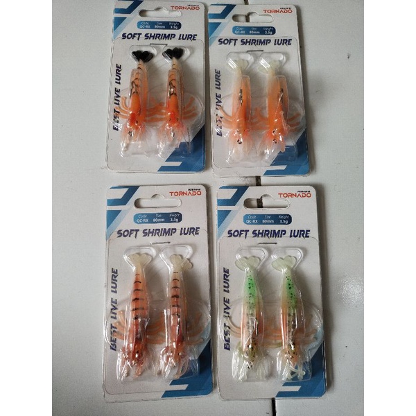 tornado soft shrimp lure 3.5gr 80mm