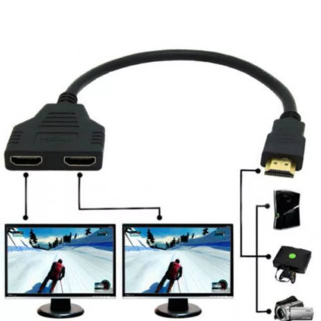 KABEL HDMI SPLITTER 2 PORT / KABEL HDMI CABANG