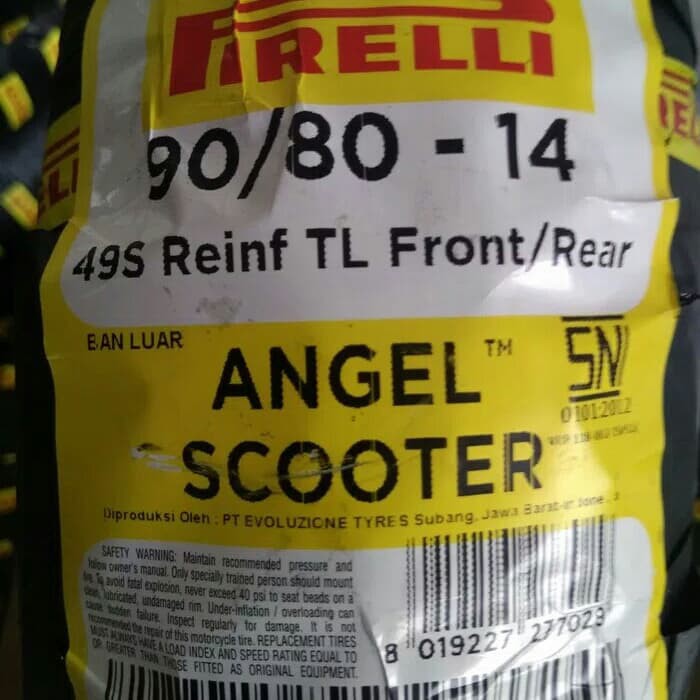 BAN motor PIRELLI ANGEL SCOOTER, 90/80 R 14
