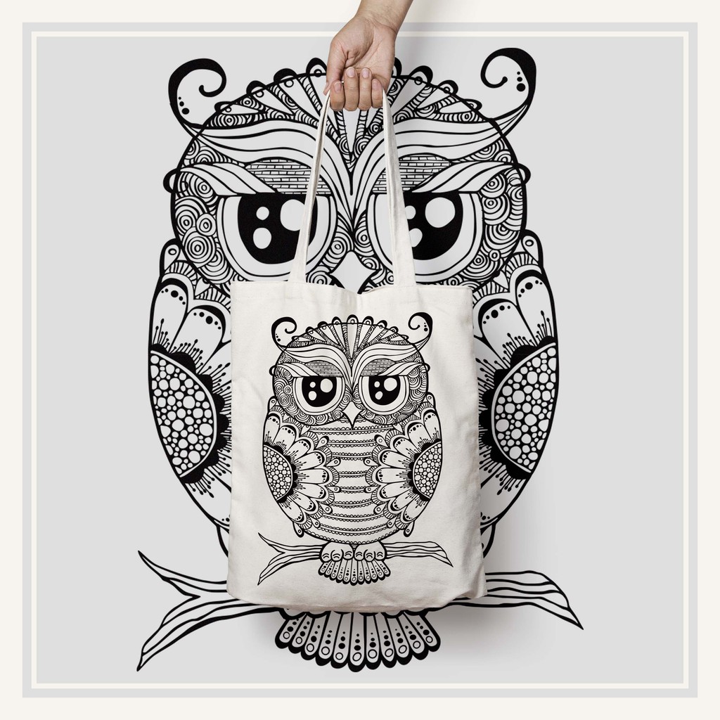 Tote Bag Kanvas Owl