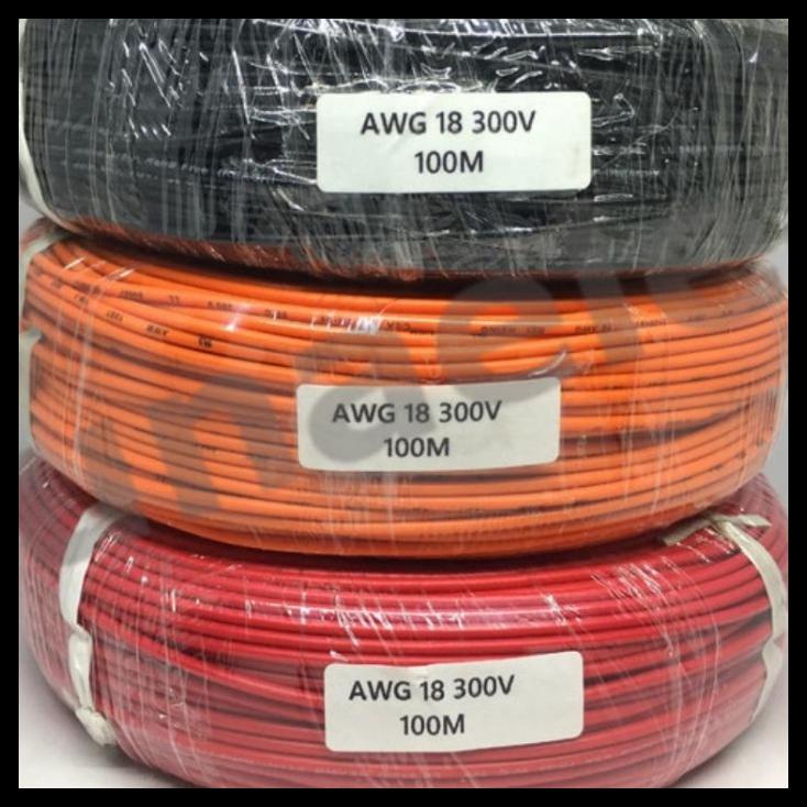 Jual Kabel Awg18 K 300V Awg 18 Roll 100Meter 100M Merah Red Serabut Tebal Shopee Indonesia