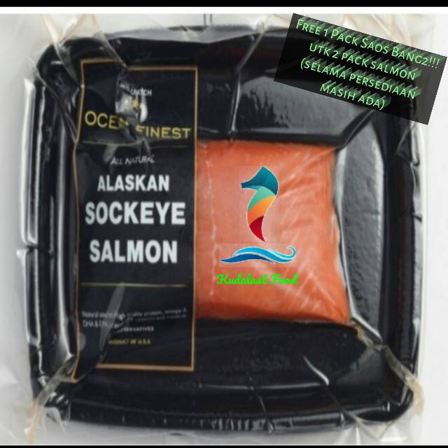 

Tersedia Harga GROSIR ❗Salmon Alaska Sockeye ; Chop Portion 200 gr