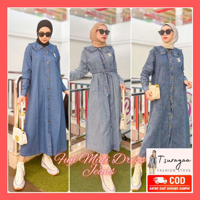 Dress Jeans Denim Wanita Original Amara Amanajwa Clara Denima Fregga Fuji Jovita Lina Kiara Ulfa Tokyo Stone