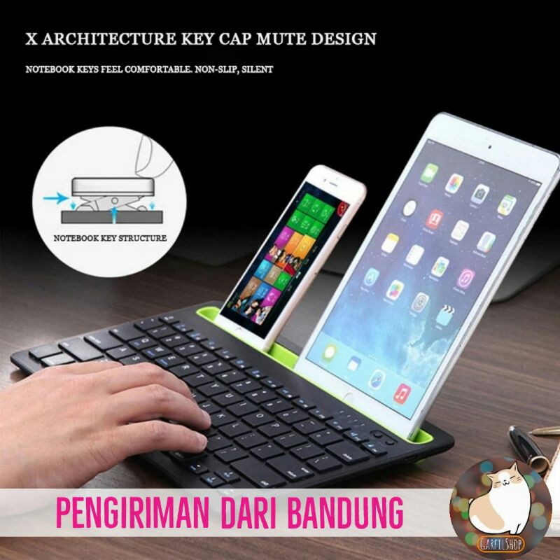 Keyboard wireless bluetooth untuk hp atau tablet