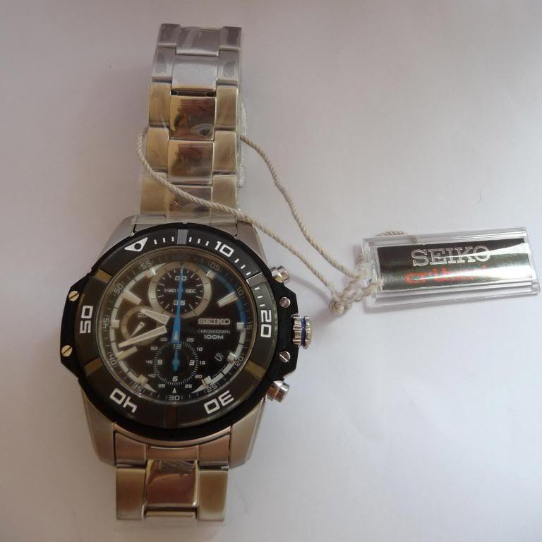 Seiko Quartz SNDB47P1 Chronograph Grey Bezel - Jam Tangan Pria SNDB47