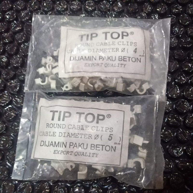 Jual Klem Kabel Paku Beton 4mm 5mm Merk Tiptop Isi 50pcs Shopee Indonesia