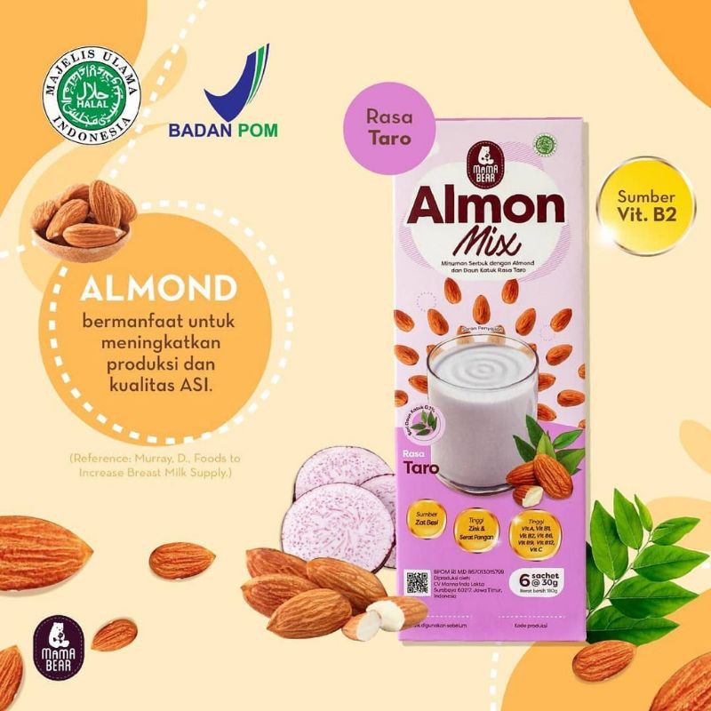 MamaBear Almon Mix 180gr / Minuman Pelancar ASI