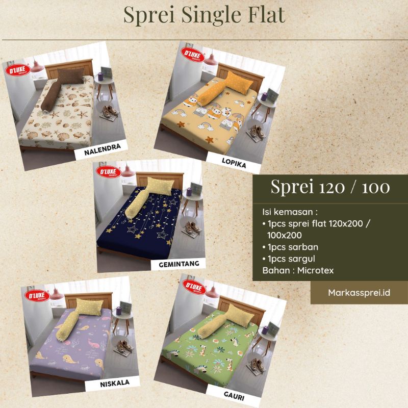 Sprei Kintakun D'luxe Kirana New Motif Anak Uk 120x200 / 100x200 (5in1) 20 cm