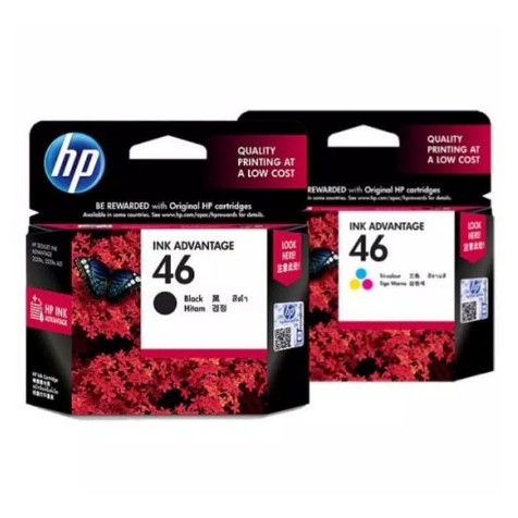 HP Tinta Katrik / Ink Cartridge 46 Black / Hitam / Colour / Color / Warna