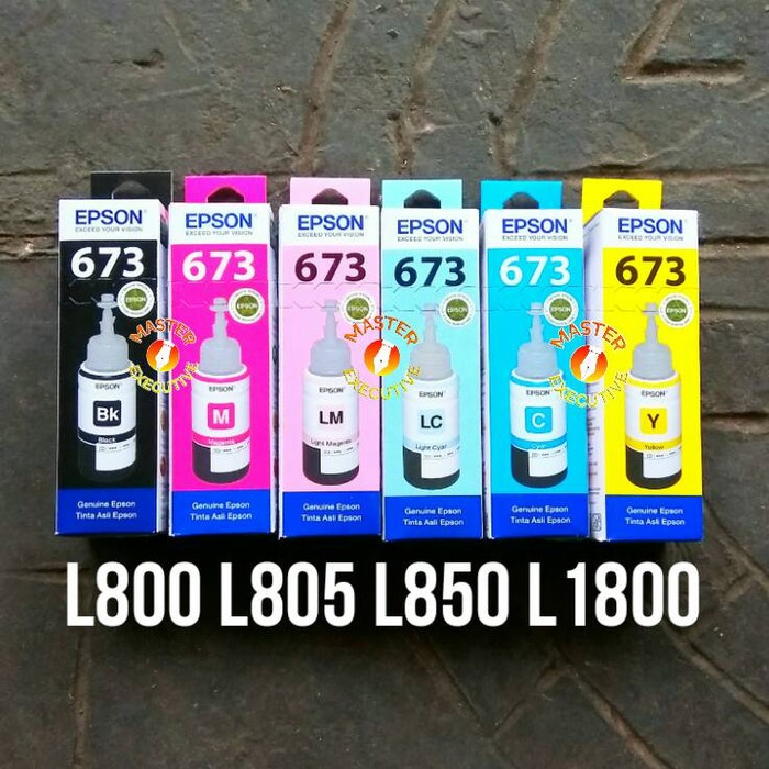 Epson Genuine / Tinta Asli L800 / L805 / L850 / L1800 T673 673